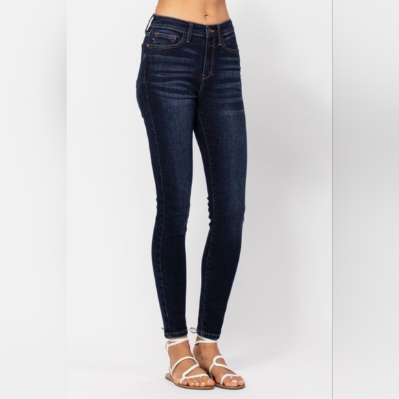 Judy Blue Skinny High-Rise Waist Denim Handsand Stretchy Jeans Slim Ankle Pants - Picture 11 of 15